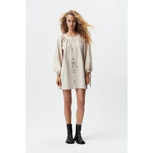 Zara Combination Dress Cotton Short Ties New